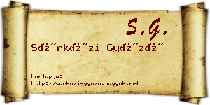 Sárközi Győző névjegykártya