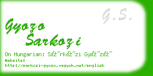 gyozo sarkozi business card